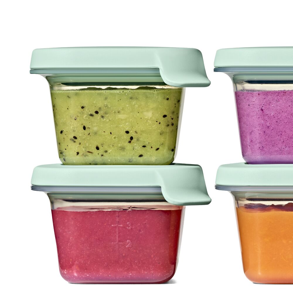 Silicone Baby Blocks Food Storage Containers (4 oz) - Opal B2