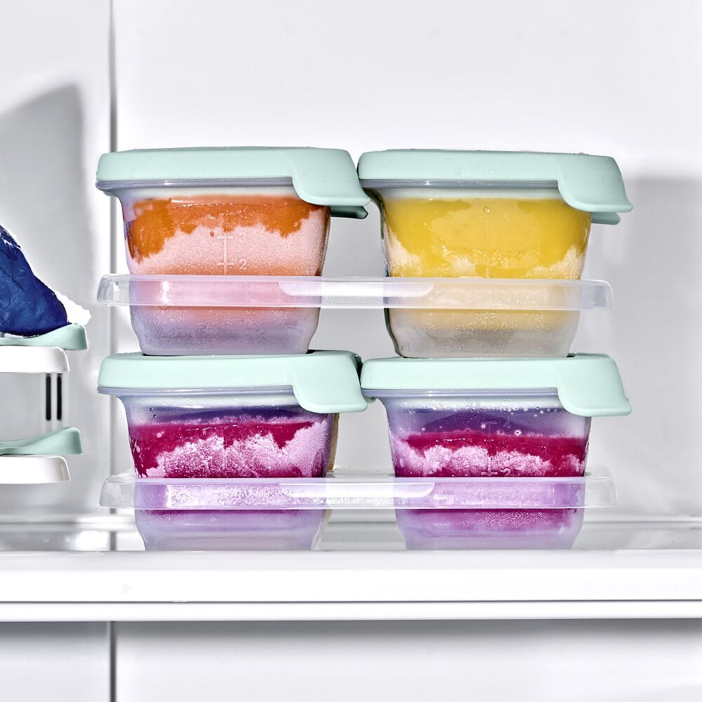 Silicone Baby Blocks Food Storage Containers (4 oz) - Opal B2