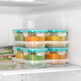 Baby Blocks Glass Food Storage Containers 4 Oz - Tot Teal Y8