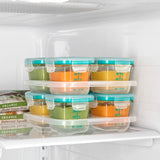 Baby Blocks Glass Food Storage Containers 4 Oz - Tot Teal Y8